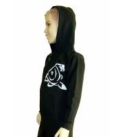 R-SPEKT Dětská Mikina Zipová S Kapucí Carper Kids Black (1)