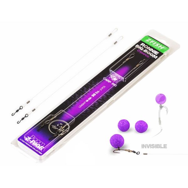 Zfish Návazec Krimpovaný Ronnie Rig Boom 18 cm 30 lb 2 ks