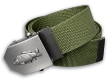 Textilní opasek s kovovou přezkou Kapr - Khaki