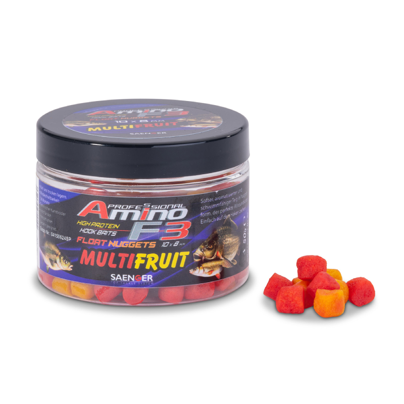Saenger plovoucí nugetky amino f-3 midi 10x8 mm 50 g - multifruit