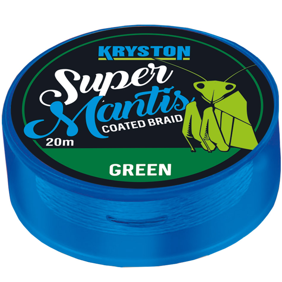 Levně Kryston návazcová šňůra potahovaná super mantis green 20 m-nosnost 15 lb