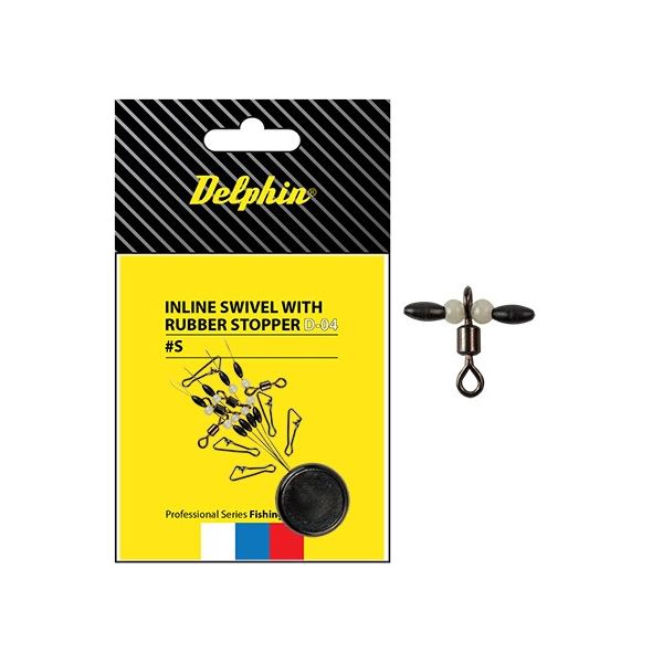 Delphin Obratlík Inline Swivel With Rubber Stopper 10 ks