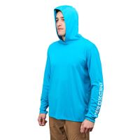 Grundéns Funkční UV Mikina Tough Sun Hoodie Azure (3)