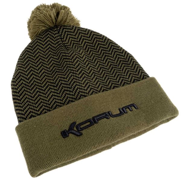 Korum Čepice Thermal Beanie Hat - Black/Olive