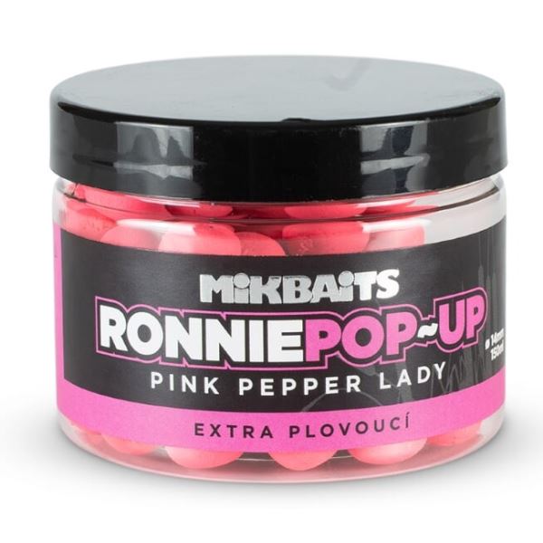 Mikbaits Plovoucí Boilie Ronnie Pink Pepper Lady 150 ml
