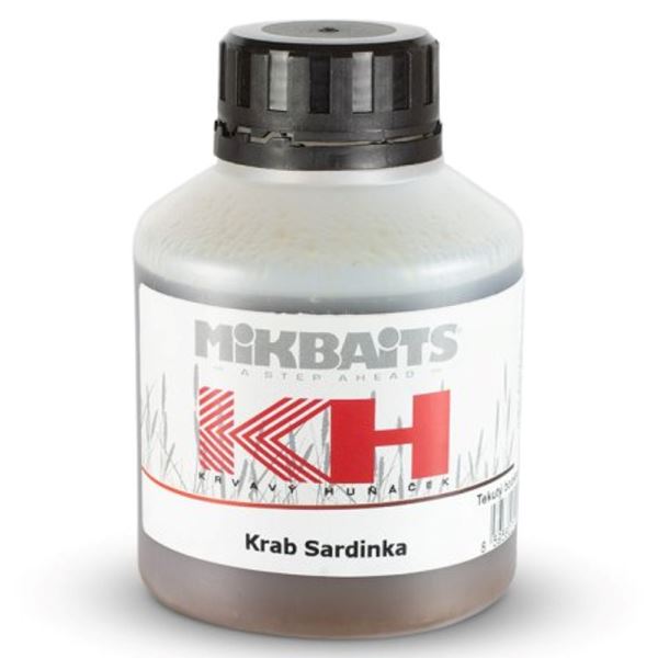 Mikbaits Booster Krvavý Huňáček Krab Sardinka 250 ml