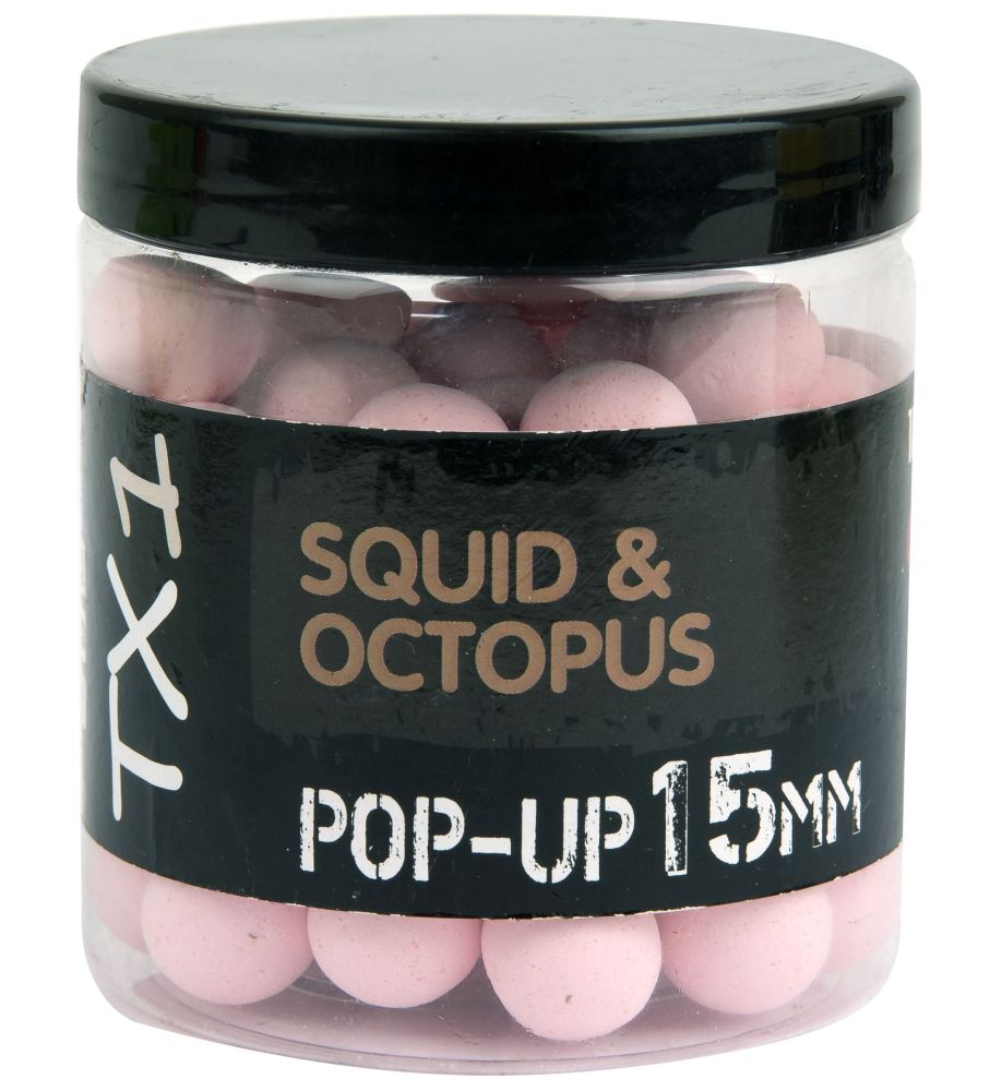 Levně Shimano plovoucí boilie tx1 pop up squid & octopus washed out pink - 15 mm 80 g