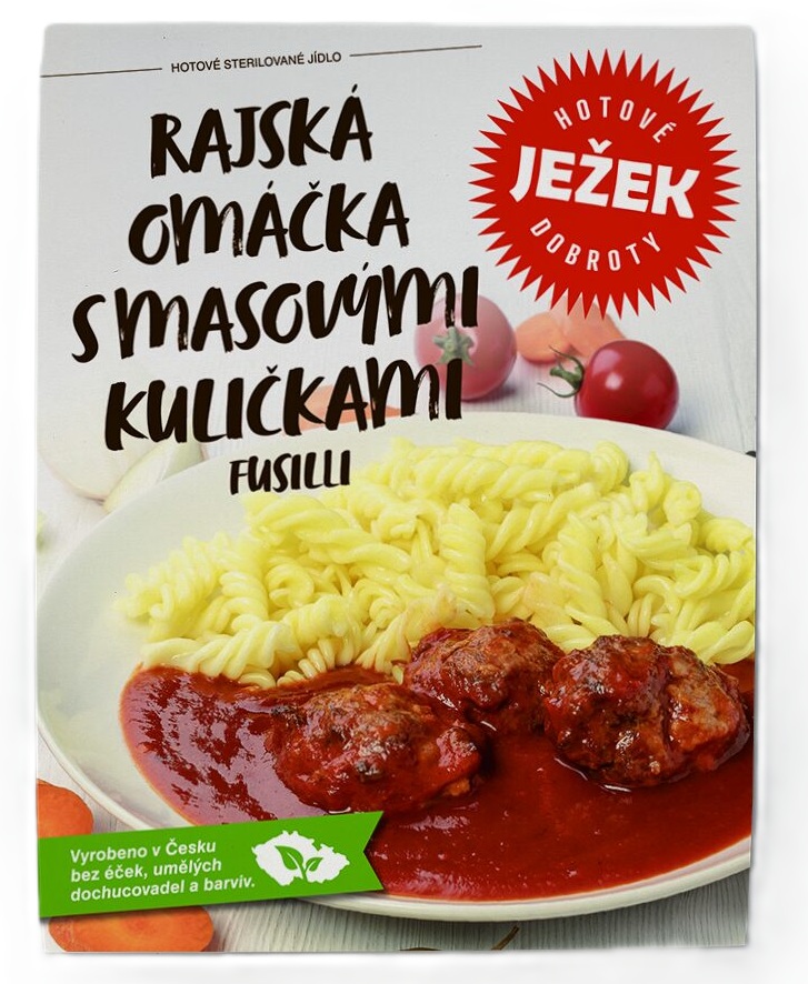Levně Ježkovy krabičky rajská omáčka s masovými kuličkami a fusilli 450 g