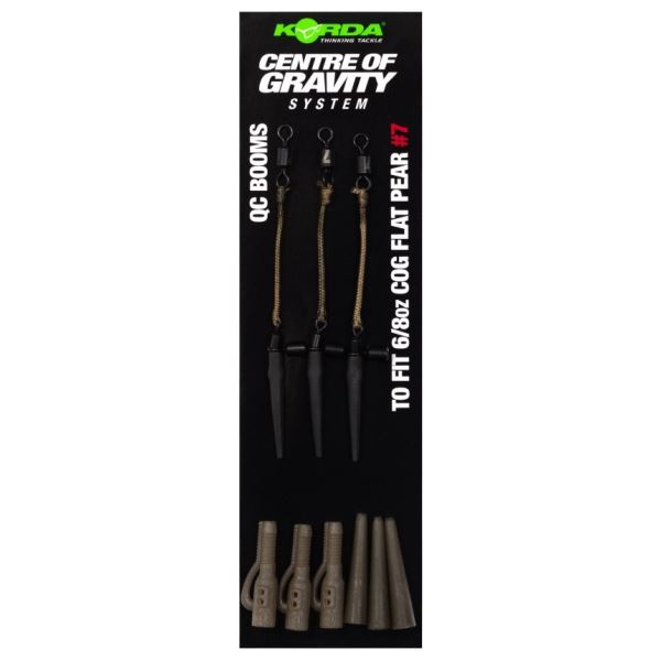 Korda Montáž Centre Of Gravity Boom QC Flat Pear 3 ks