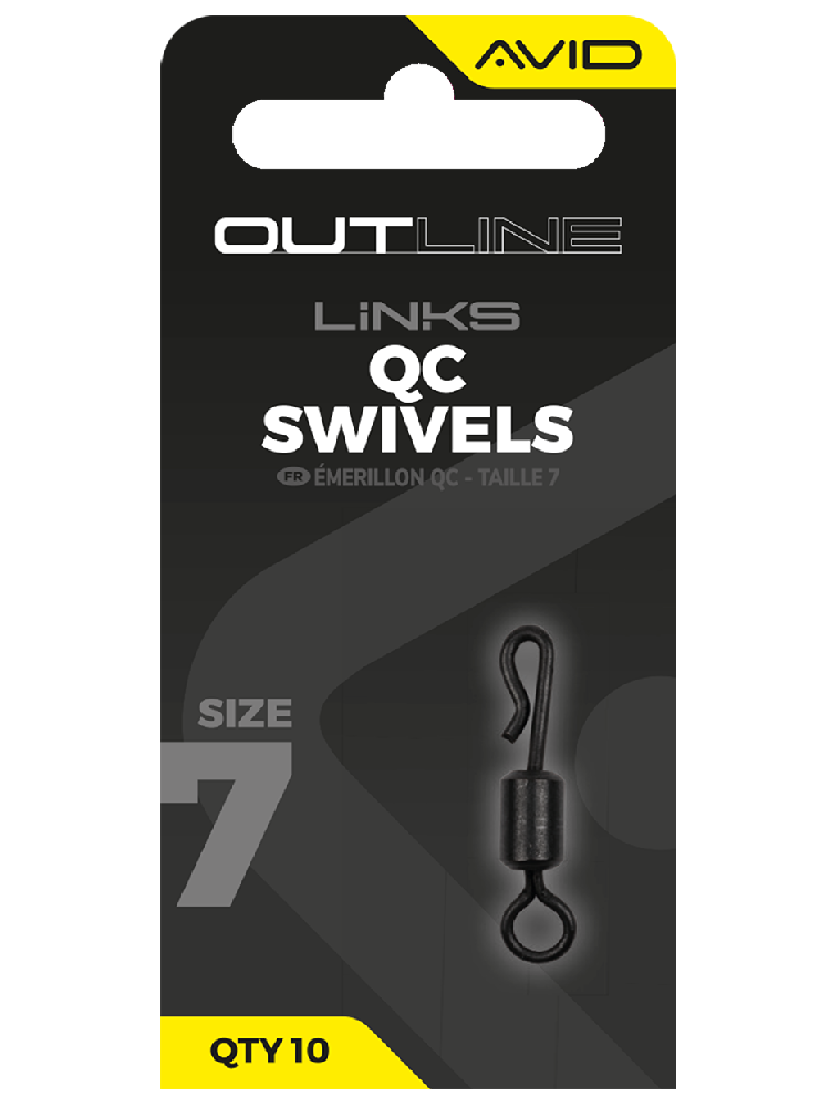 Avid carp obratlík outline qc swivel velikosti 7