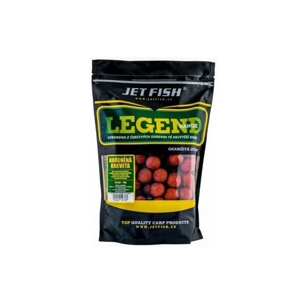 Jet Fish Boilie Legend Range Kořeněná Kreveta