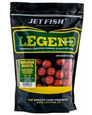 Levně Jet fish boilie legend range kořeněná kreveta - 1 kg 24 mm