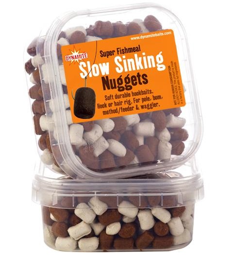 Dynamite baits super fishmeal slow sinking nuggets - white brown
