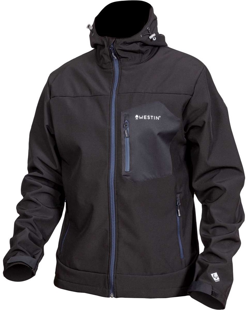 Westin nepromokavá bunda w4 super duty softshell seal black - xxxl