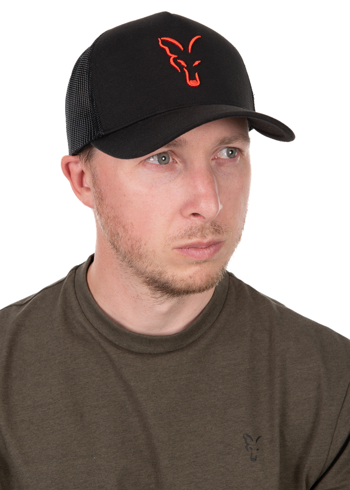 Fox kšiltovka collection trucker cap black orange