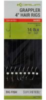 Korum Návazec Grappler 4” Hair Rigs Barbed 10 cm - Velikost Háčku 14 Průměr 0,23 mm Nosnost 8 lb