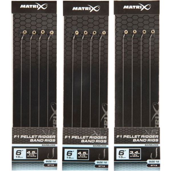 Matrix Návazec X5 F1 Pellet Rigger Band Rigs 15 cm