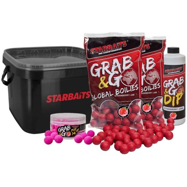Starbaits Akční Kbelík s Krmením GG Global Strawberry Jam