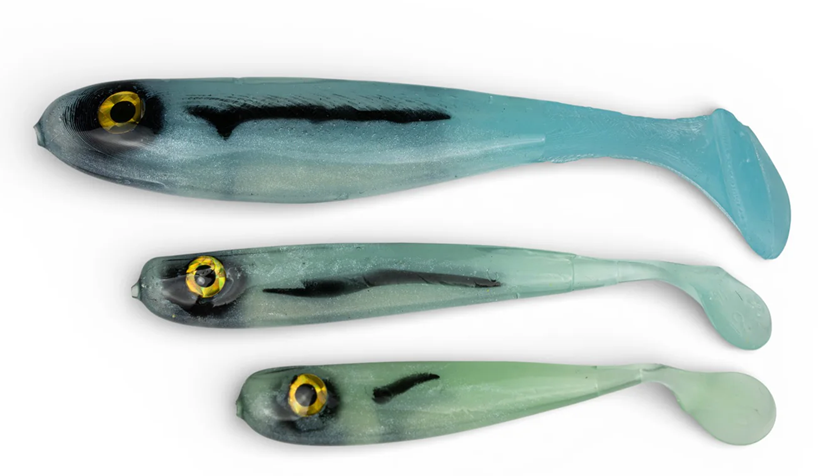 Levně Yaccuza gumová nástraha hand made killer airbrush blue silver ghost - 10 cm 8 g 3 ks