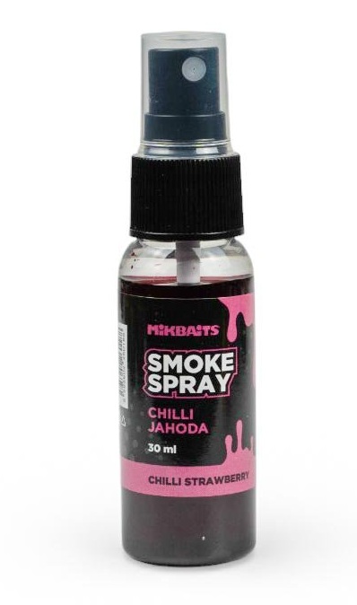 Levně Mikbaits smoke spray 30 ml - chilli jahoda