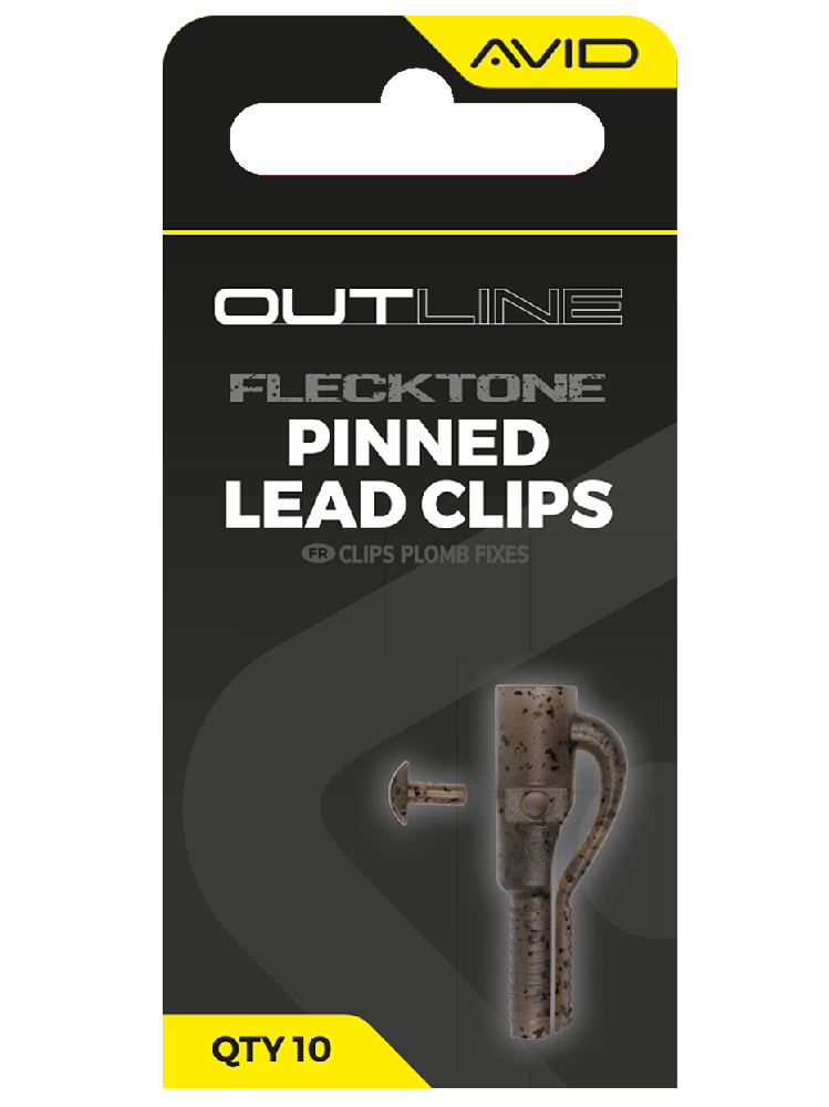 Avid carp závěsky outline flecktone pinned lead clips