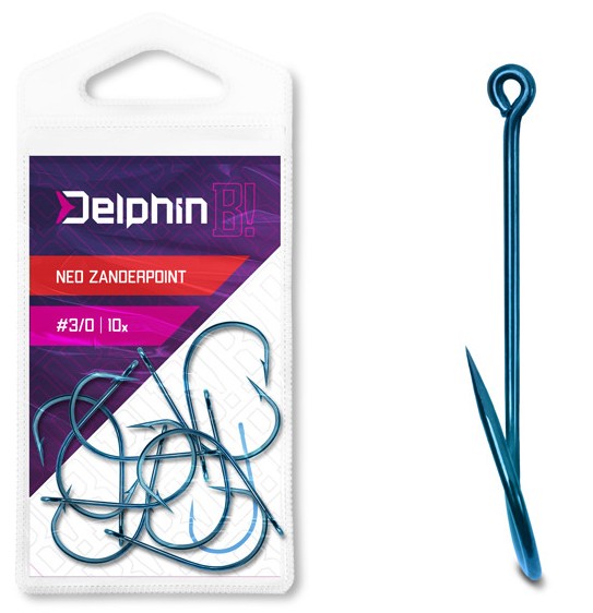 Delphin háčky b! neo zanderpoint blu 10 ks - 1/0