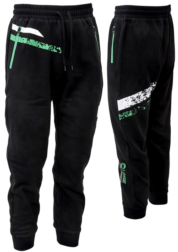 Sensas tepláky jogging stripes black - xl