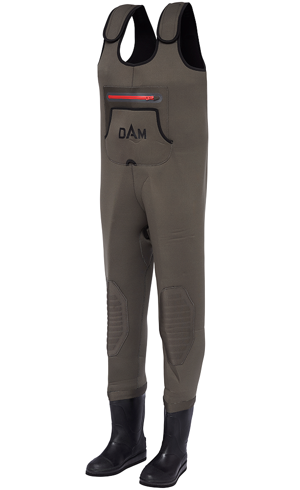 Dam brodící kalhoty break point neoprene wader bootfoot cleated grey - xxl 46-47