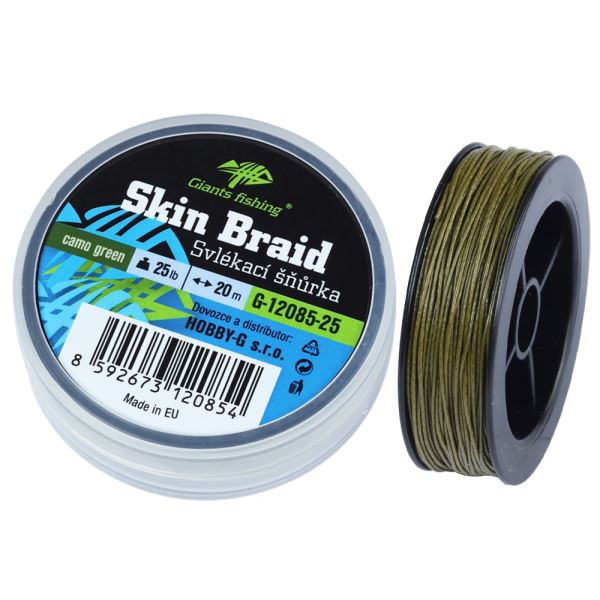 Giants Fishing Svlékací Šňůra Carp Line Skin Braid Camo 25 lb 20 m