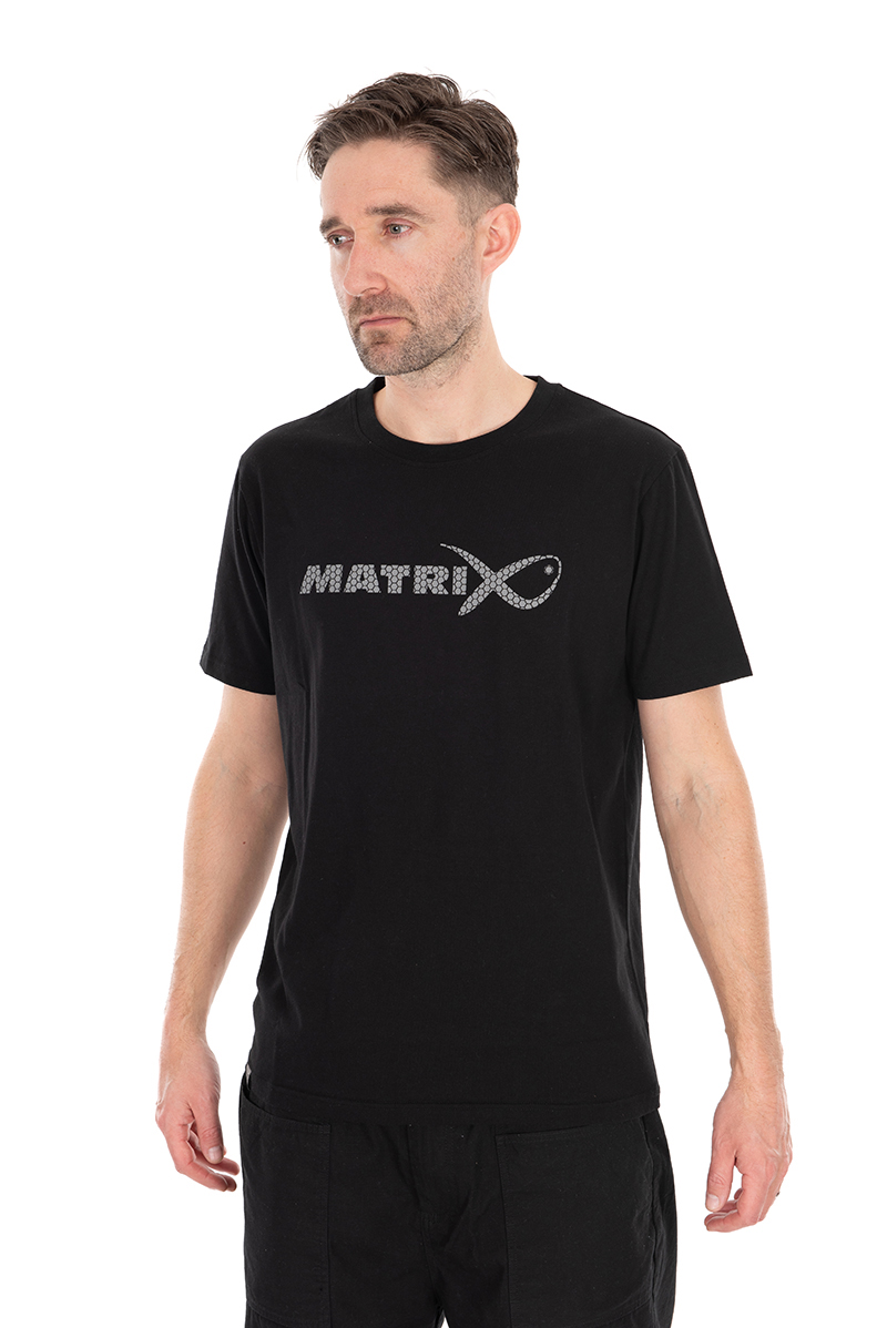 Levně Matrix tričko large fade t-shirt black grey - l