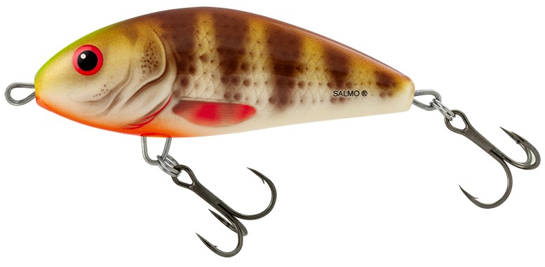 Levně Salmo wobler fatso floating spotted brown perch - 8 cm