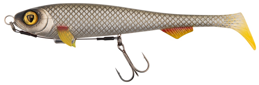Levně Fox rage gumová nástraha super slick shad loaded uv silver ghost - 18 cm