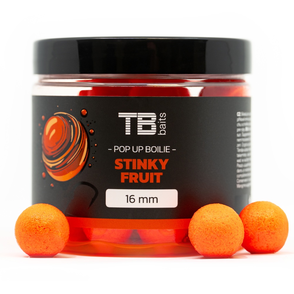 Tb baits plovoucí boilie pop-up stinky fruit + nhdc 65 g-16 mm