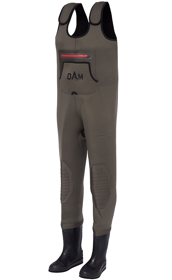 Dam brodící kalhoty break point neoprene wader bootfoot felt grey bl - xl 44-45