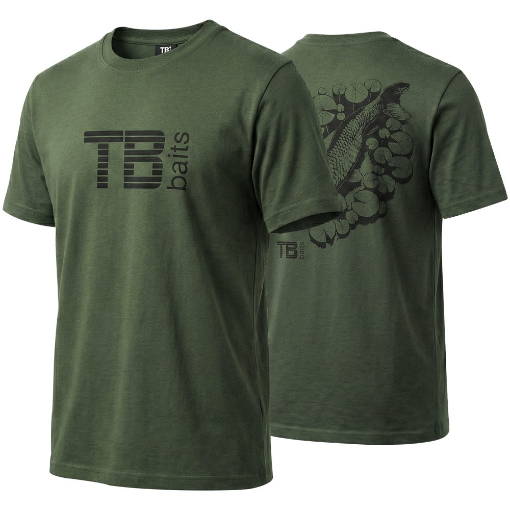 Levně Tb baits tričko hidden carp green - m