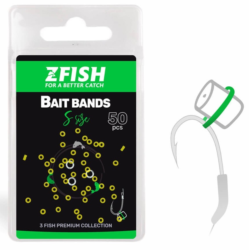 Zfish nástrahový kroužek micro bait bands 50 ks - s