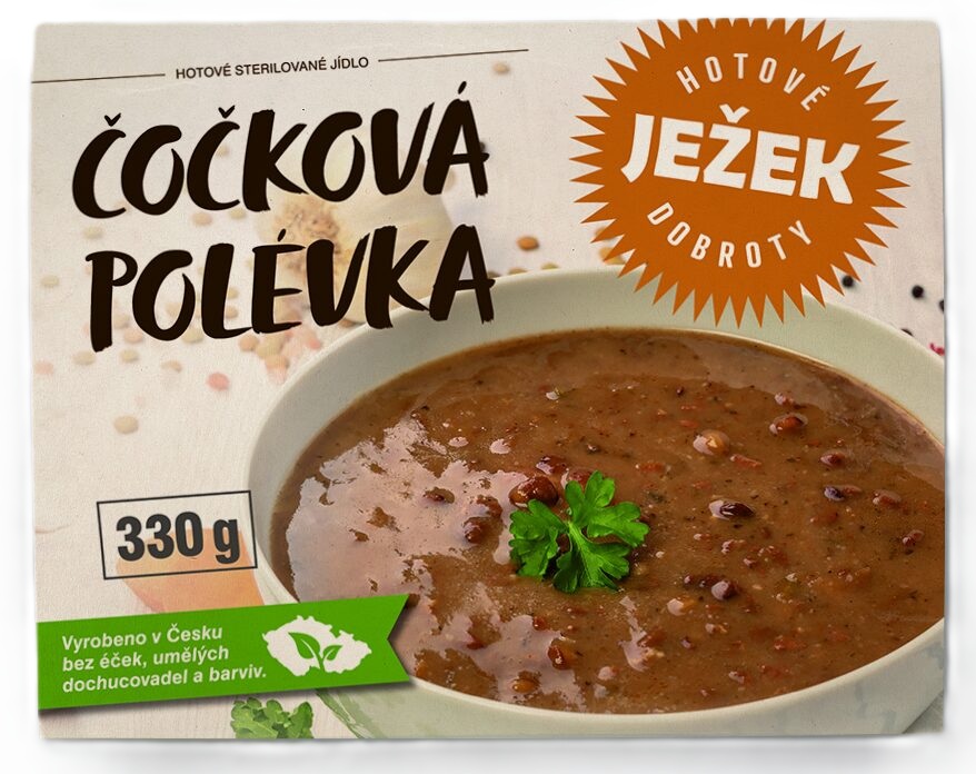Ježkovy krabičky čočková polévka s uzeninou 330 g