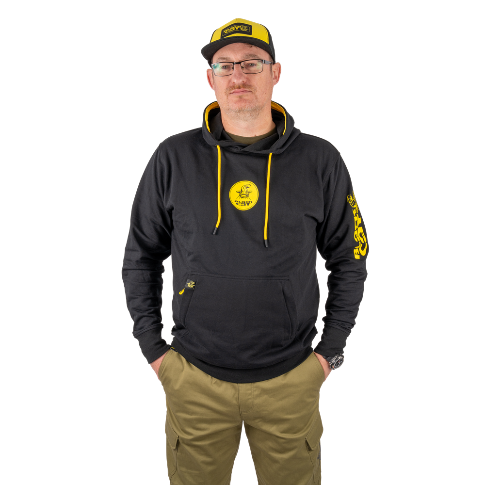 Black cat mikina black hoody - s