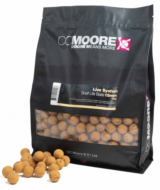 Levně Cc moore boilies live system - 1 kg 15 mm