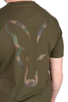 Fox Triko Khaki Head Logo T-Shirt (3)