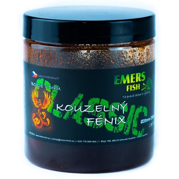 Emersfish Boilie Classic V Dipu Kouzelný Fénix 20 mm 200 ml