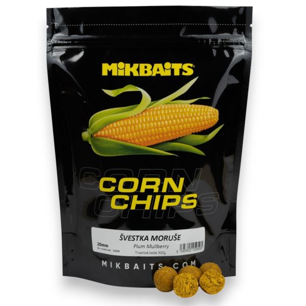 Mikbaits Boilie Corn Chips Švestka Moruše