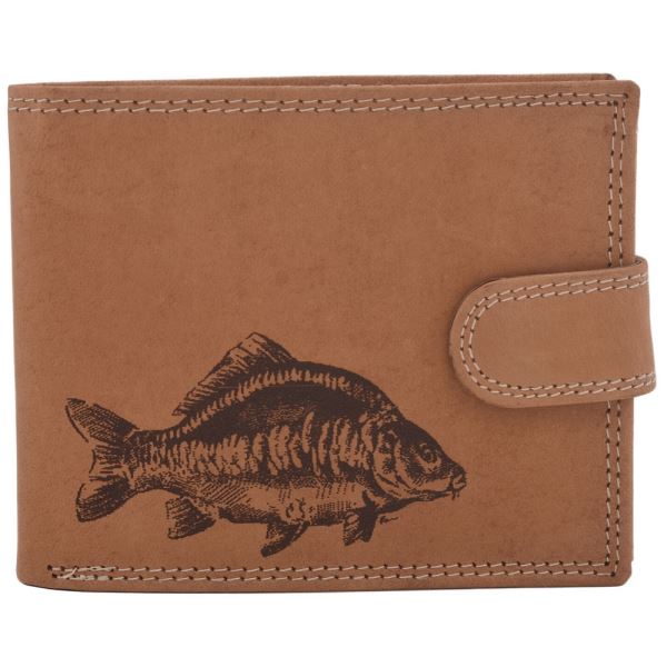 Mercucio Peněženka Natural Vzor 3 Kapr Lysec