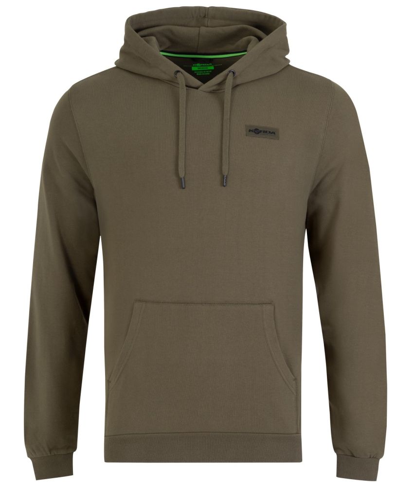 Korda mikina patch hoodie dark olive - s