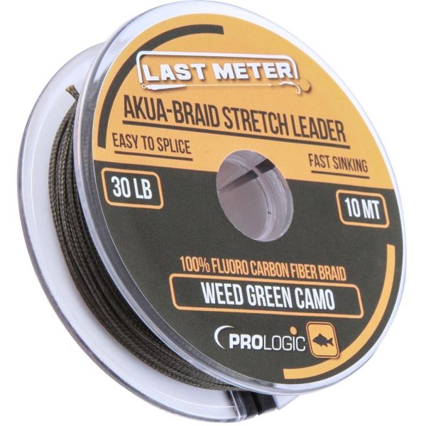 Prologic Návazcová Šňůra Akua Braid Leader Camo Zelená 10 m 30 lb