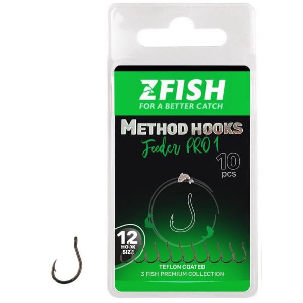 Zfish Háčky Method Feeder Pro 1 10 ks