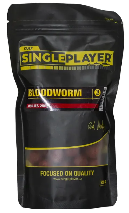 Levně Singleplayer boilies bloodworm - 250 g 24 mm