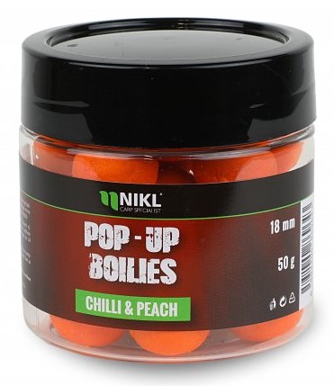 Levně Nikl plovoucí boilies chilli & peach 50 g - 18 mm