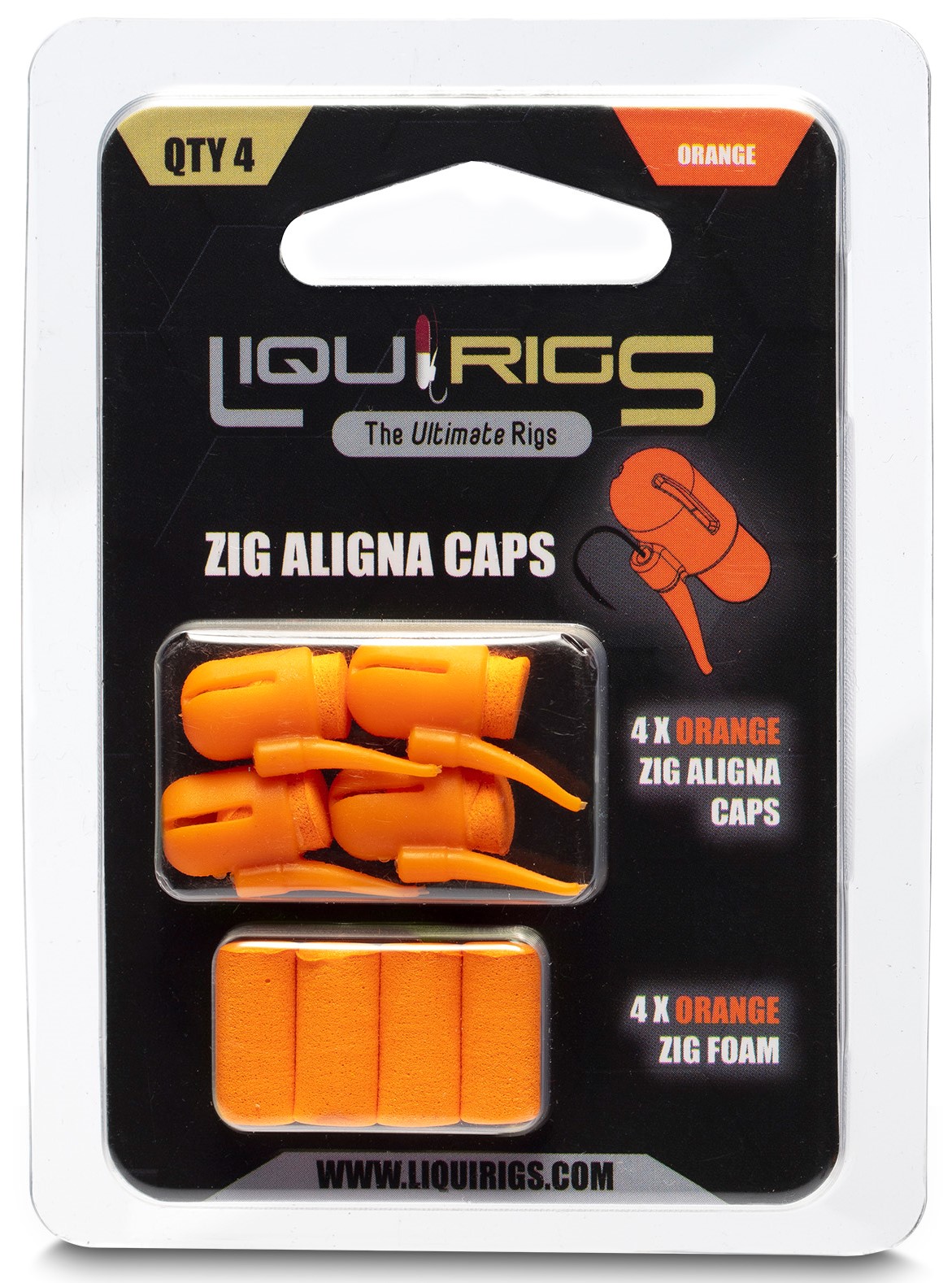 Levně Liquirigs montáž s plovoucí pěnou liquid zig 4+4 - oranžová