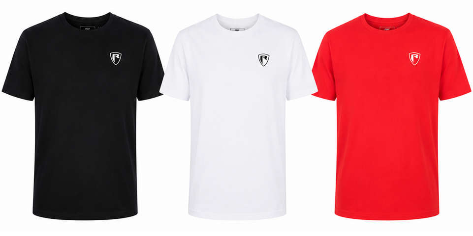 Levně Fox rage tričko t-shirt set 3 kusů - černá červená bílá - s
